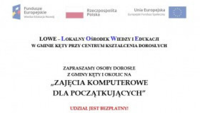 Zapisz się na bezpłatne zajęcia komputerowe!