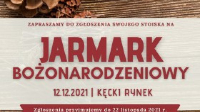 Zaproszenie dla wystawców do udziału w Jarmarku Bożonarodzeniowym