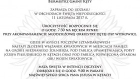 Zaproszenie na obchody Święta Niepodległości