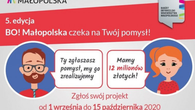 Zgłoś zadanie do Budżetu Obywatelskiego Województwa Małopolskiego