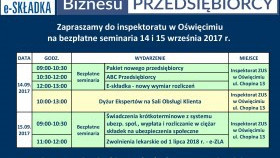 ZUS Oświęcim: Bezpłatne seminaria informacyjne