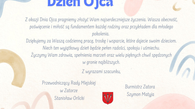 Życzenia z okazji Dnia Ojca