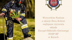 Życzenia ZOSP w Kętach z okazji Dnia Kobiet